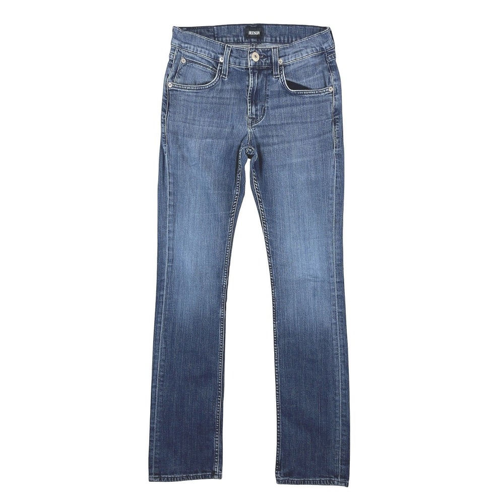 Hudson Slim Straight Jeans Womens 30 Blue Stretch Denim Casual Flap Pocket